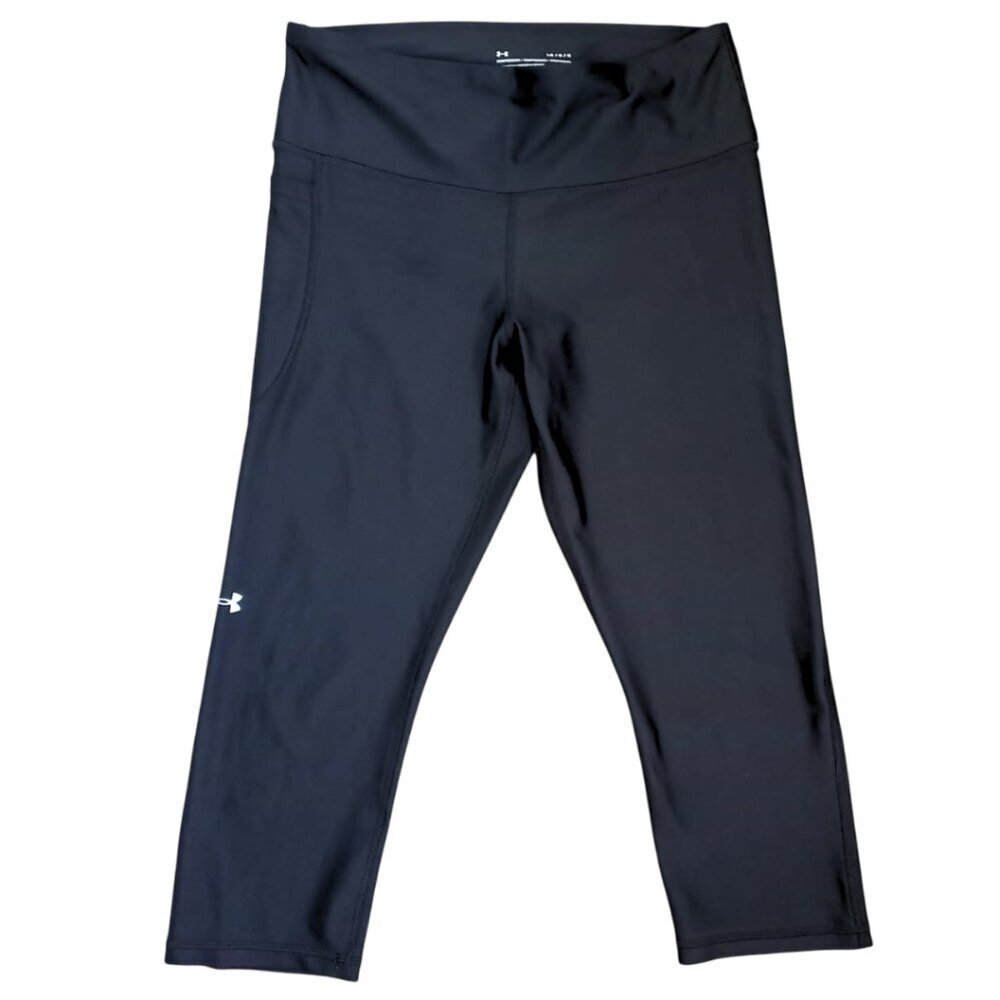 Under Armour HeatGear Black Compression Leggings Capri – Women’s L - Picture 1 of 7